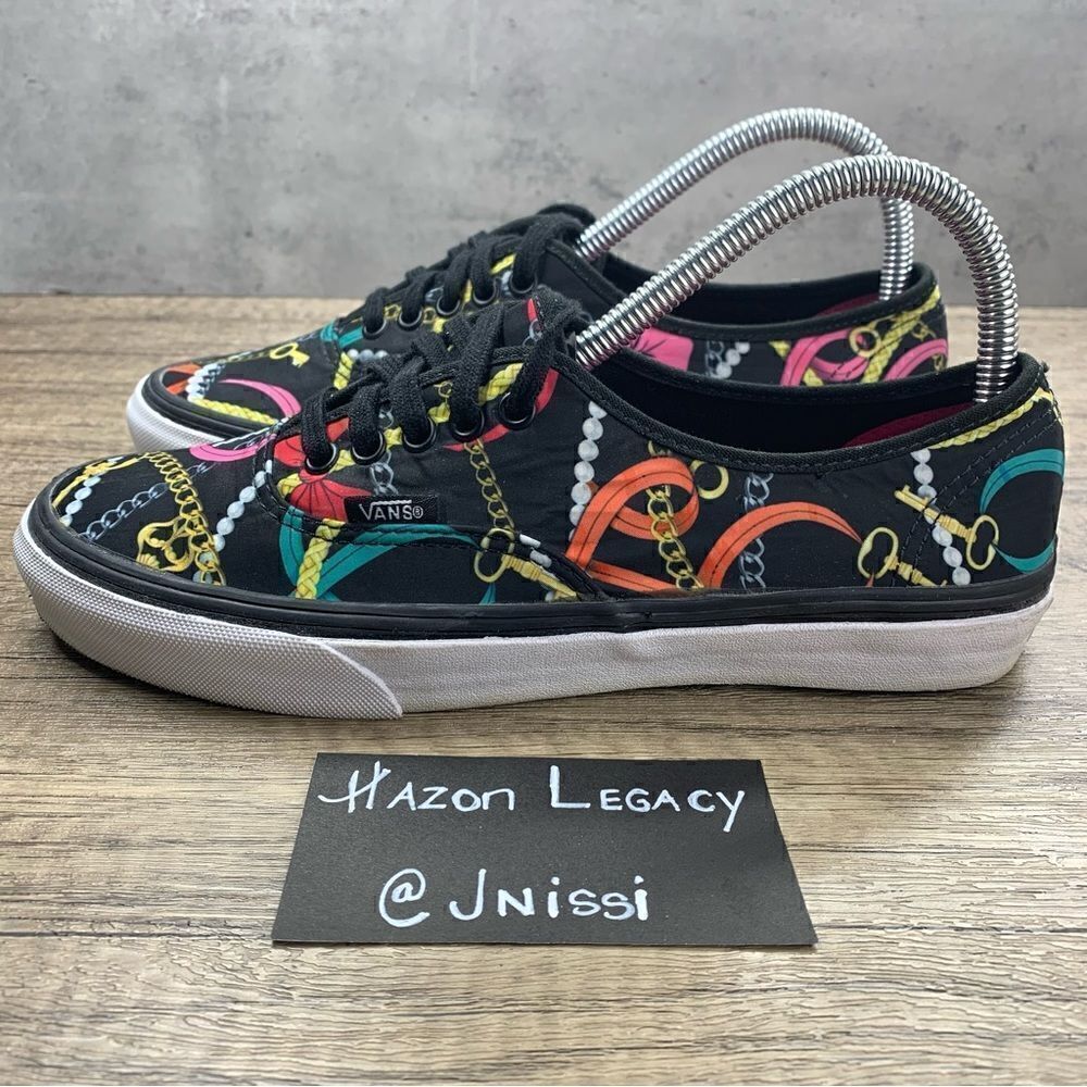 Vans~Women's~Authentic Slim Classic Jewels~Black/Multicolor~Sneakers~Size 7.5
